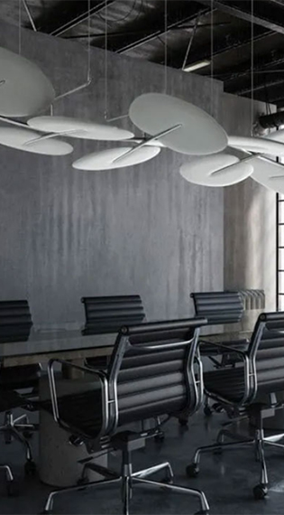 Pannelli fonoassorbenti a soffitto ambientazione 4